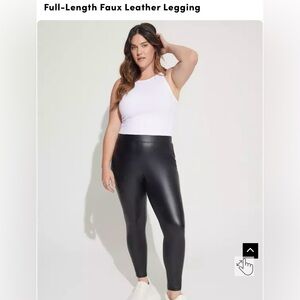 Torrid full-length black faux leather leggings